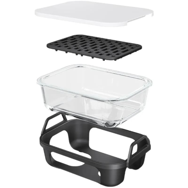 【TODAY-BUY】~@ Silicone Handle Glass Baking Dish for Ninja COSORI Air Fryers