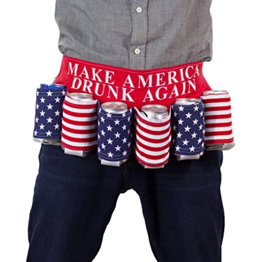 Calhoun Unisex Themed Fourth of July USA Americana Patriotic Beverage Beer Belt