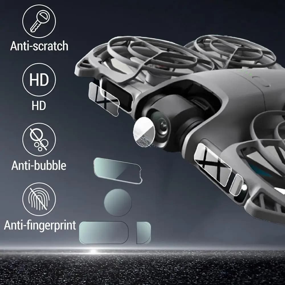 Proteggi schermo per obiettivo per drone DJI Neo2 Pellicola temperata in vetro temperato HD anticaduta e antigraffio e pellicola protettiva morbida
