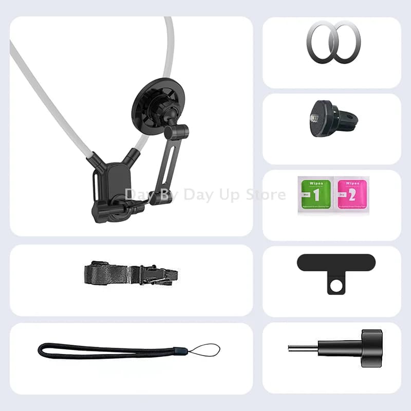 1PC supporto per cellulare magnetico in silicone a sgancio rapido supporto per telefono appeso al collo staffa per appendere al collo Magsafe accessori per telefono