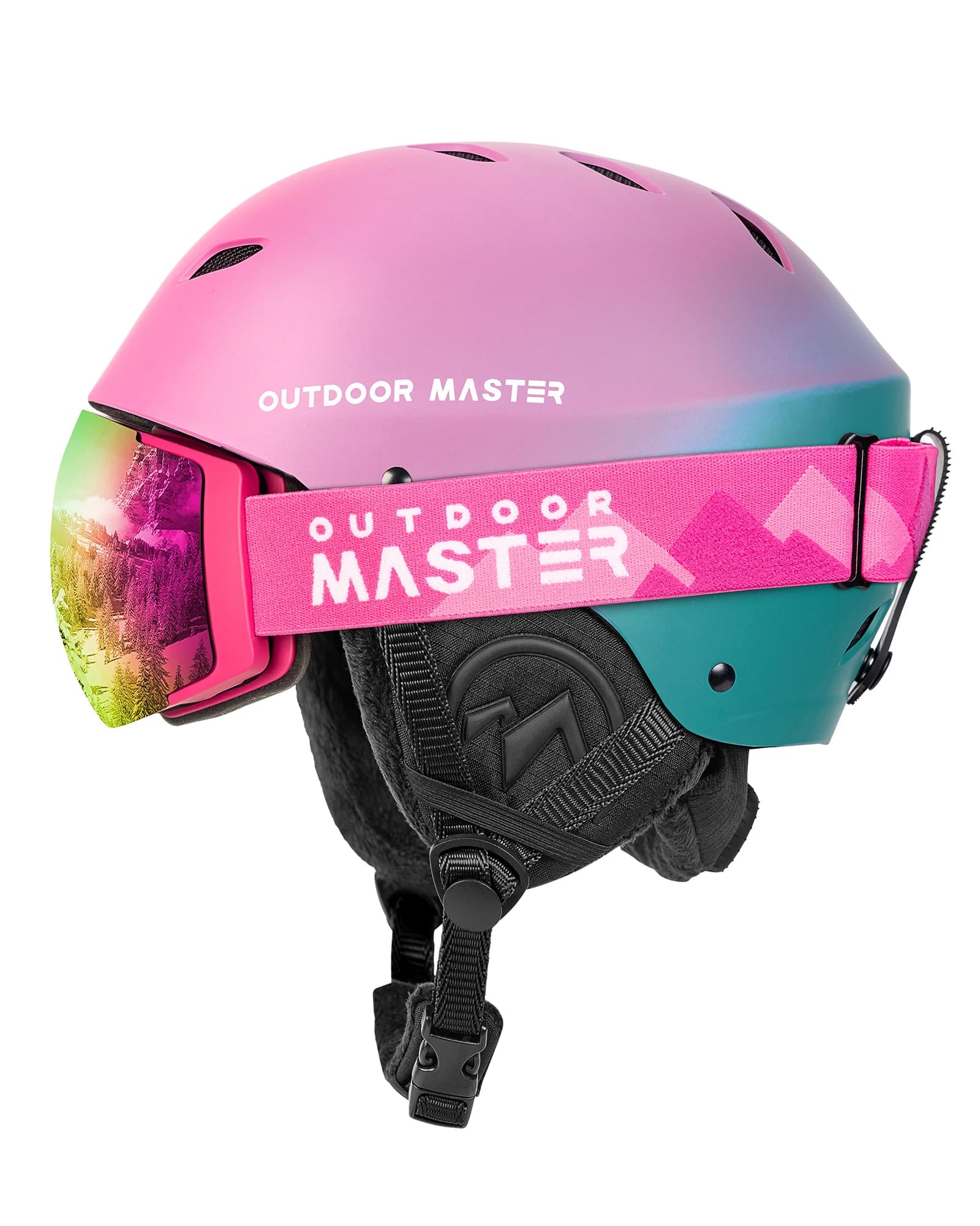 Casco da sci Kelvin 2 per adulti all'ingrosso OutdoorMaster con occhiali di protezione