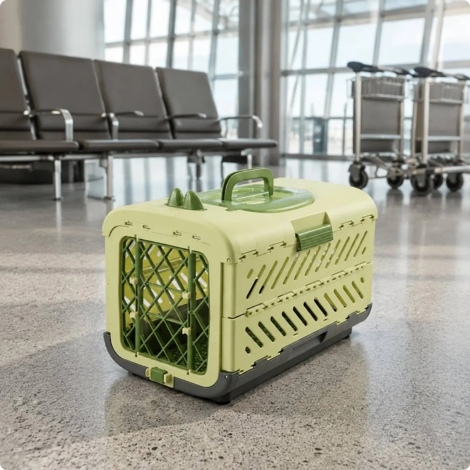 Airline Approved Pet Carrier Lightweight Foldable Pet Carrier IATA Compliant Easy to Clean for Air Travel Travel