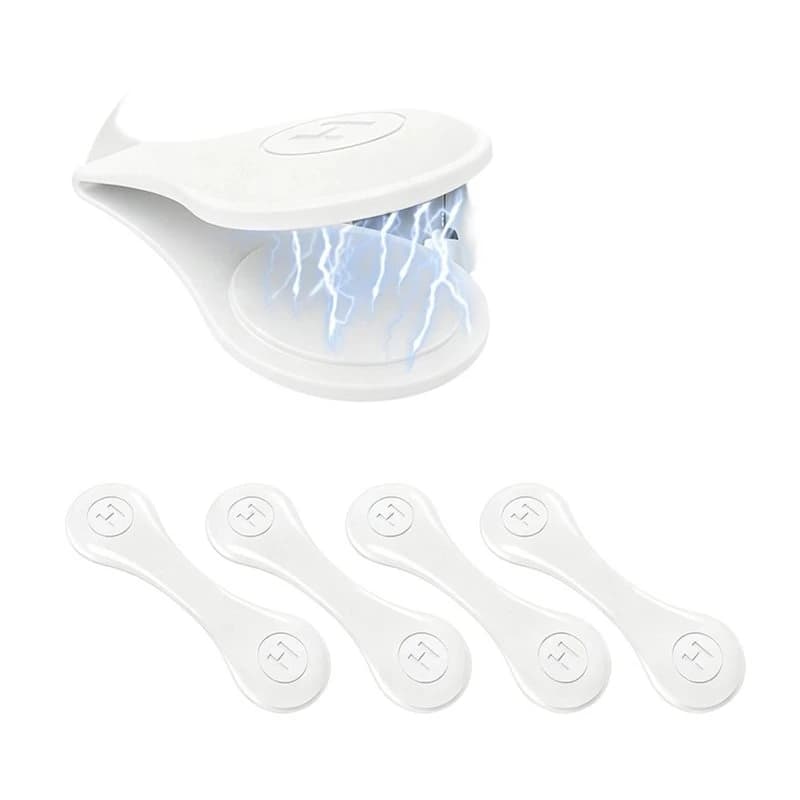 JHD 4-Pack Magnetic Silicone Shower Curtain Clips, Keep Liner Closed, White Keeps Curtain Tight To Wall, Reduces Splash