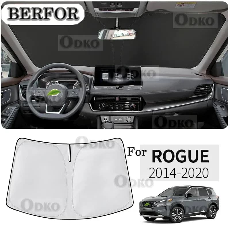 Parasole per Parabrezza Auto in Nano-Isolante, Accessorio Interno per Nissan Rogue 2014-2020