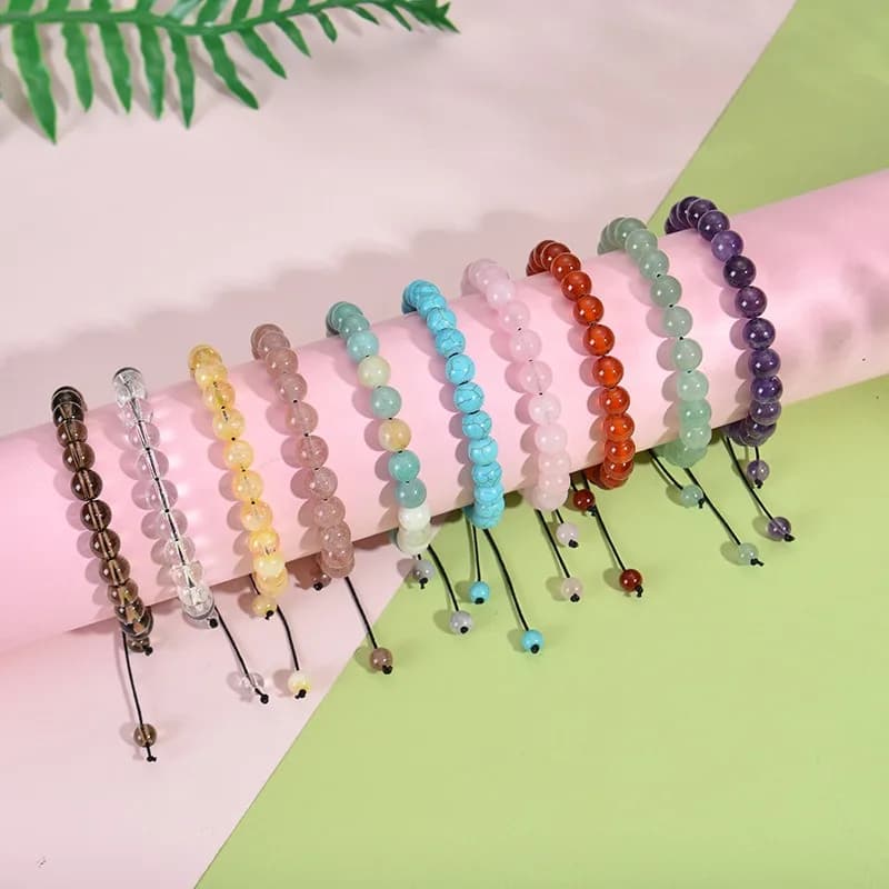 Braccialetti in pietra di cristallo curativa da 8 mm per donna uomo braccialetto antistress ansia yoga regali regalo di compleanno per braccialetto per ragazze