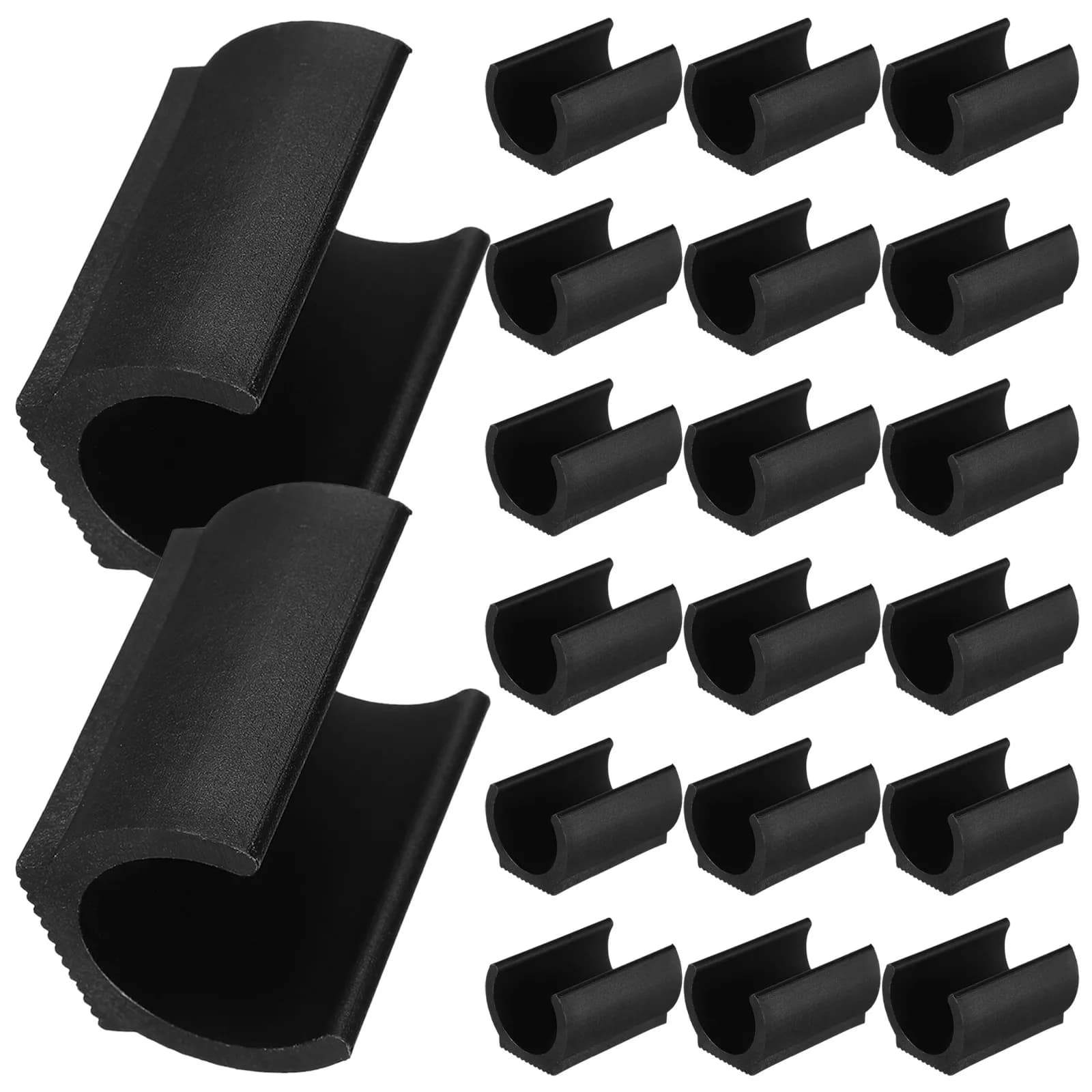 40Pcs Furniture Anti-Slip Floor Protectors U Shaped Plastic Chair Leg Caps for 25Mm Tubular Legs Scratch Noise Prevention