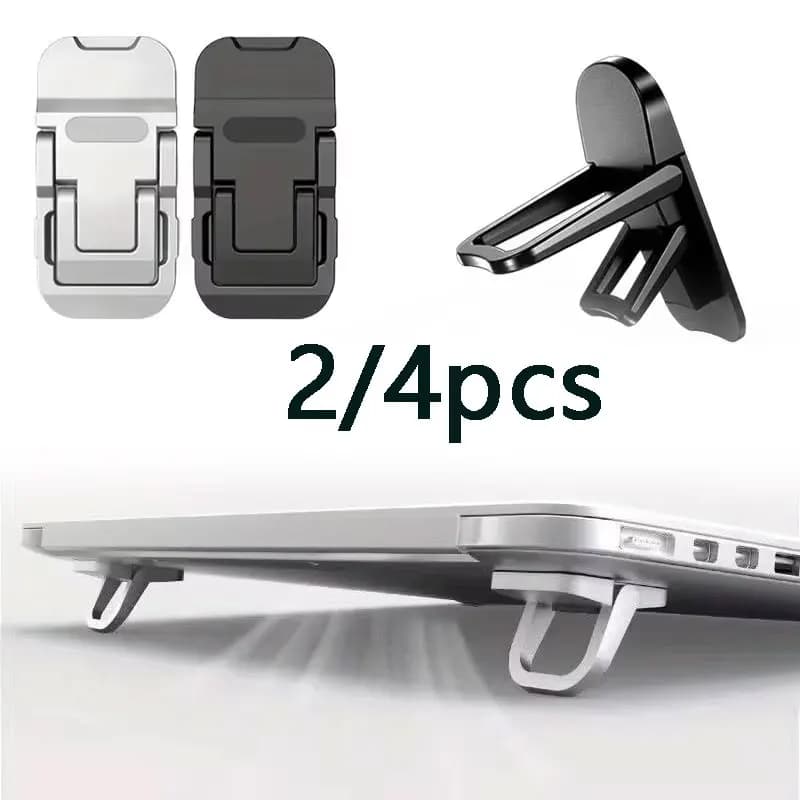 1 Pair Laptop Stand Computer Keyboard Holder Foldable Mini Size Computer Support adjustable Holder Spacesaving Desk Laptop Riser