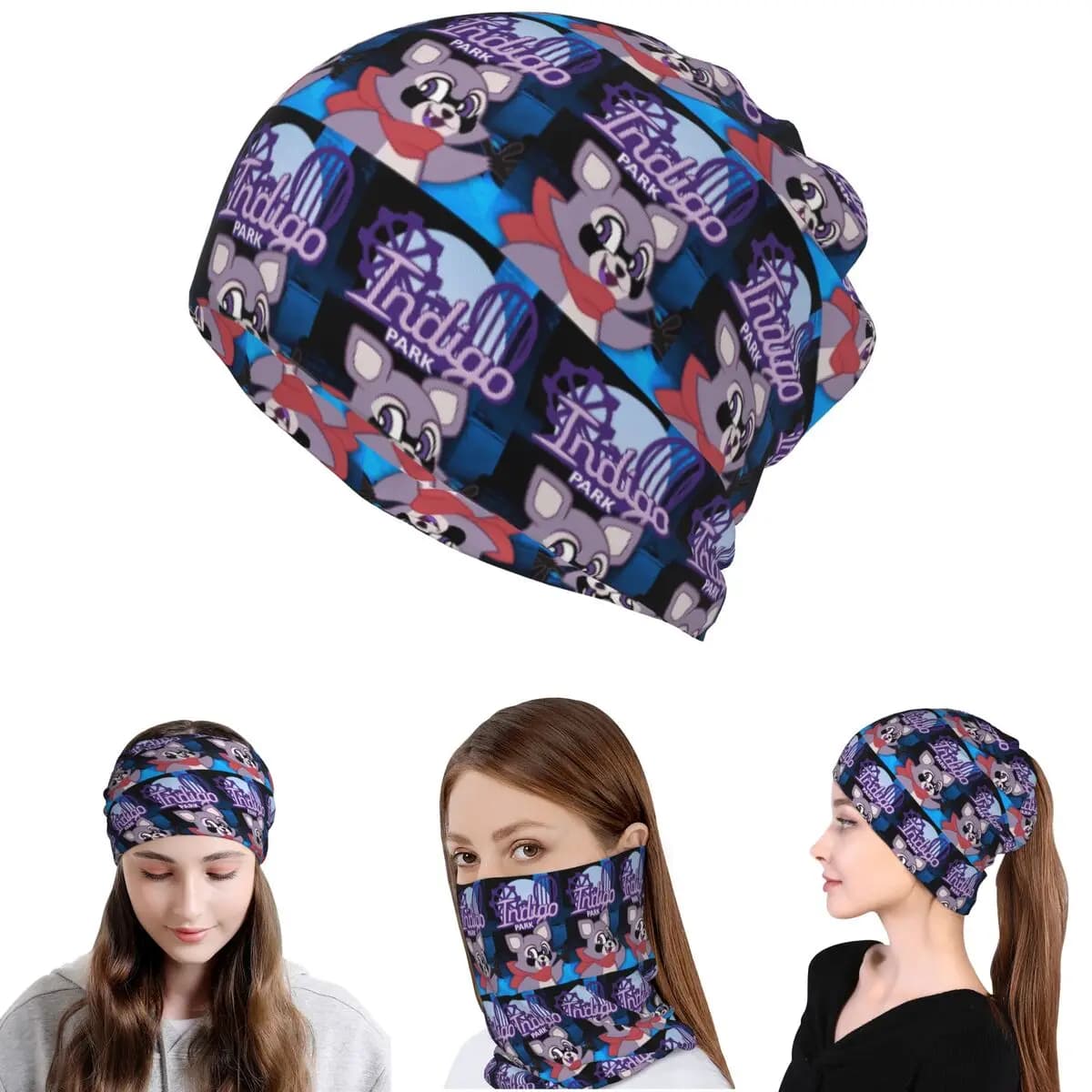 Rambley Indigo Park Bandana Neck Gaiter Mask Scarf Multifunction Cycling Scarf Beanies Hat Unisex Adult Winter