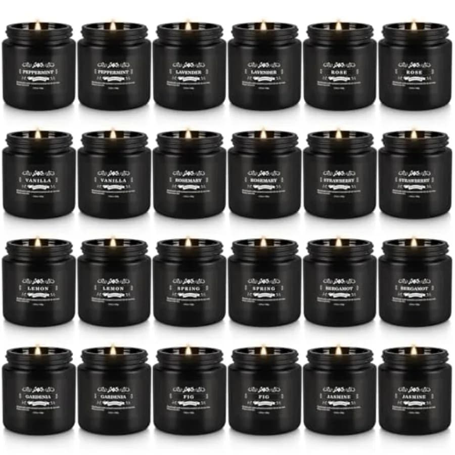 2 Candele Profumate - Set Regalo per Uomo, Candele in Cera di Soia per Feste, Yoga e Arredamento Casa, per Interni ed Esterni 3.05Oz