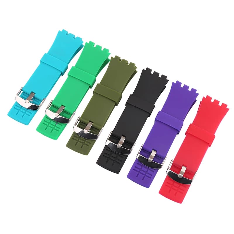 silicone watch strap buckle accessories compatible with Swatch Touch SURB100 SURW100 Sports rubber watch band wristband bracelet