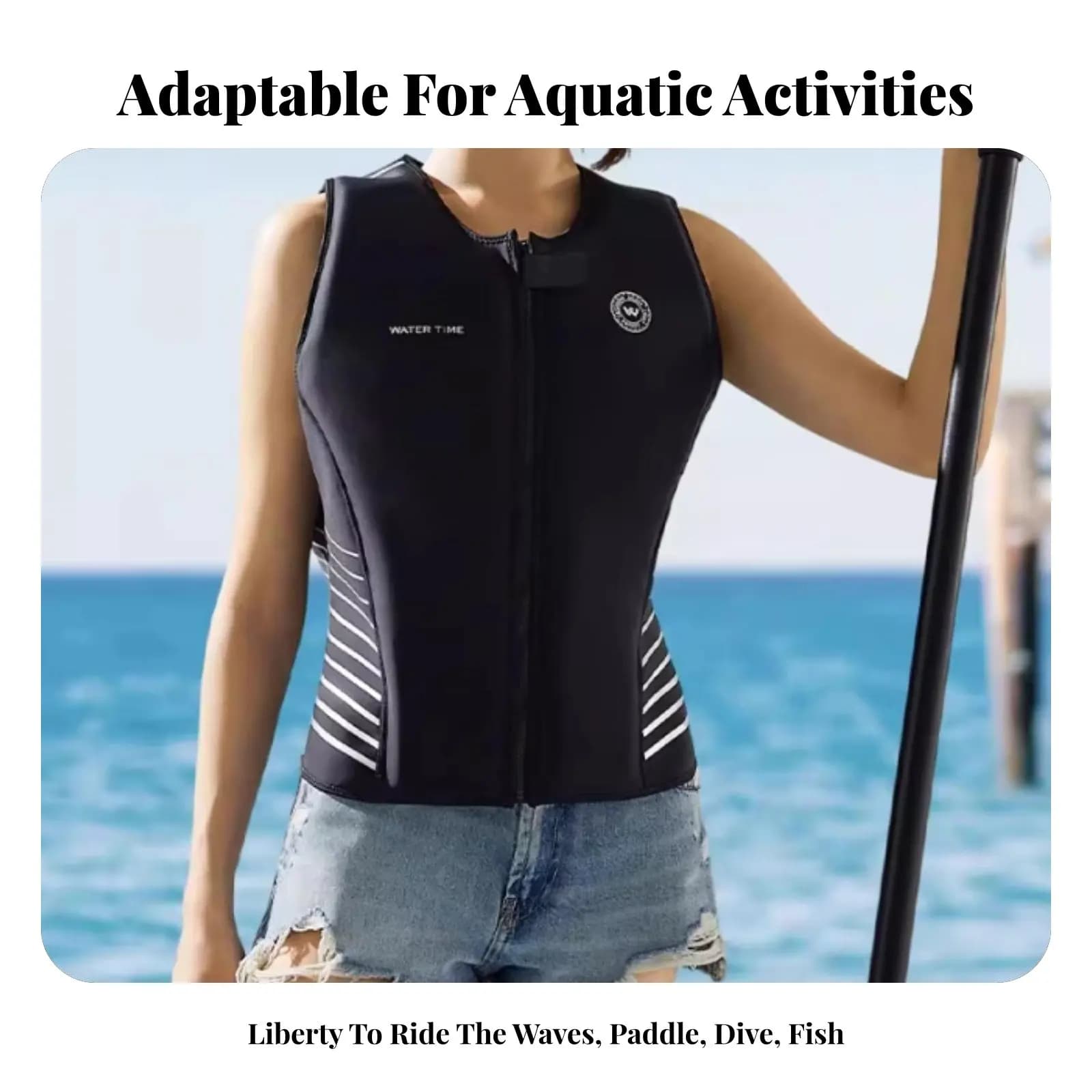 Adult Life Jacket, High Buoyancy Vest for Surfing, Snorkeling, Fishing, Water Activities Equipment