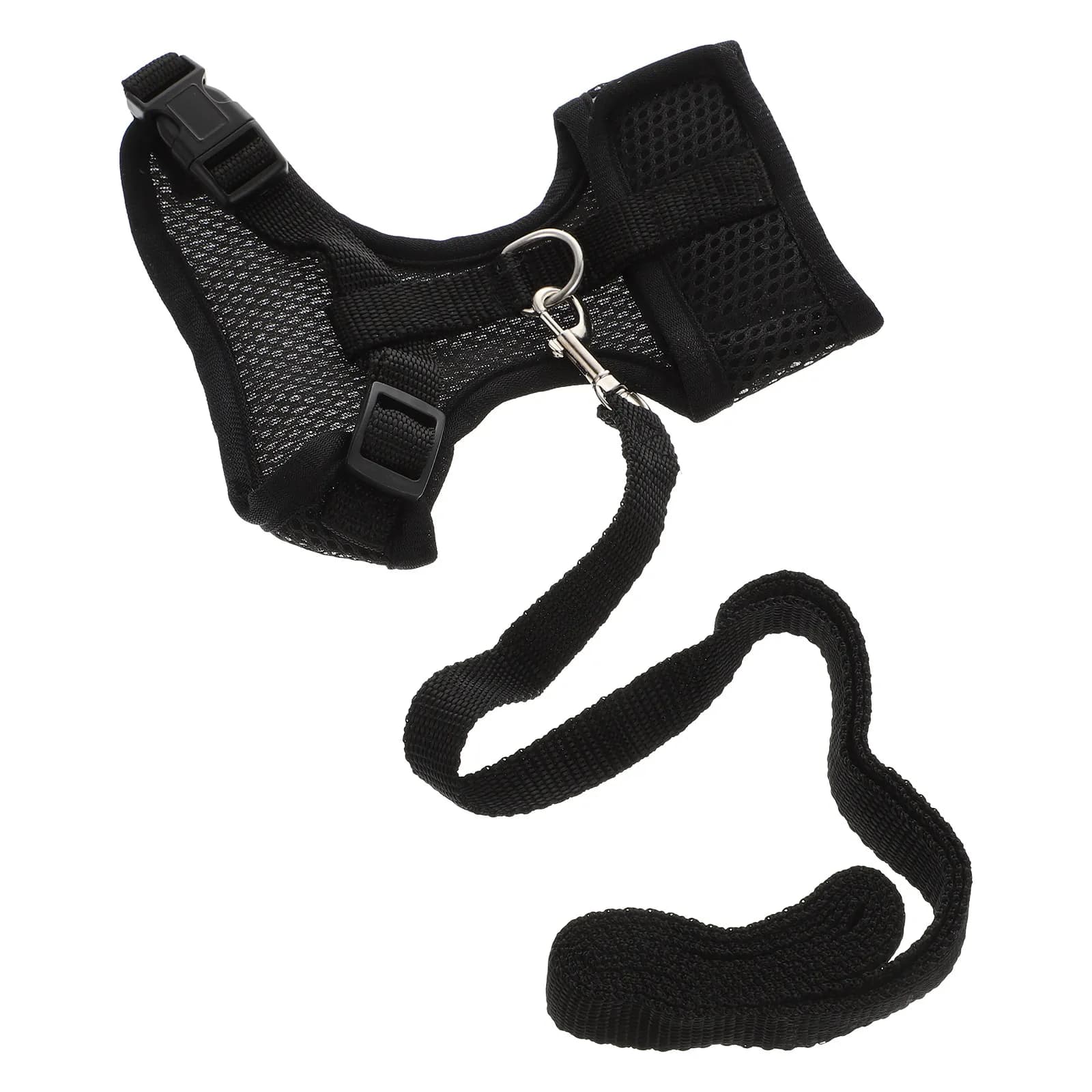 Set di 1 Imbracatura Regolabile per Galline con Guinzaglio a Catena Resistente per Passeggiate, Corsa e Addestramento
