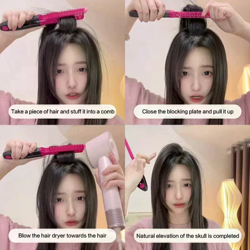 V Type Hair Straightener Brush DIY Hairdress Tool Hairdressing Combs Natural Hair Styling Curling Comb Hair For Male And Female