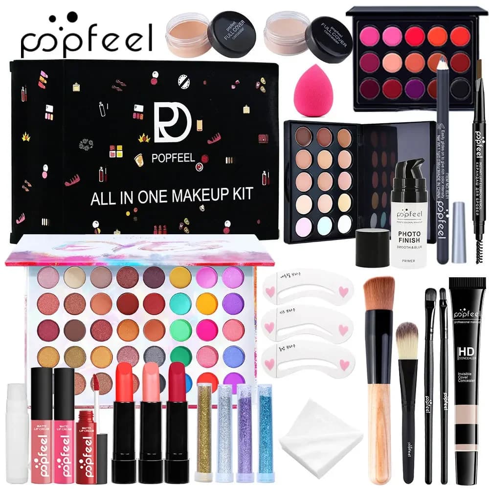 Kit trucco Popfeel in edizione limitata Set completo Ombretto tutto in uno Eyeliner Correttore in polvere Set di lusso Regali per cosmetici da donna
