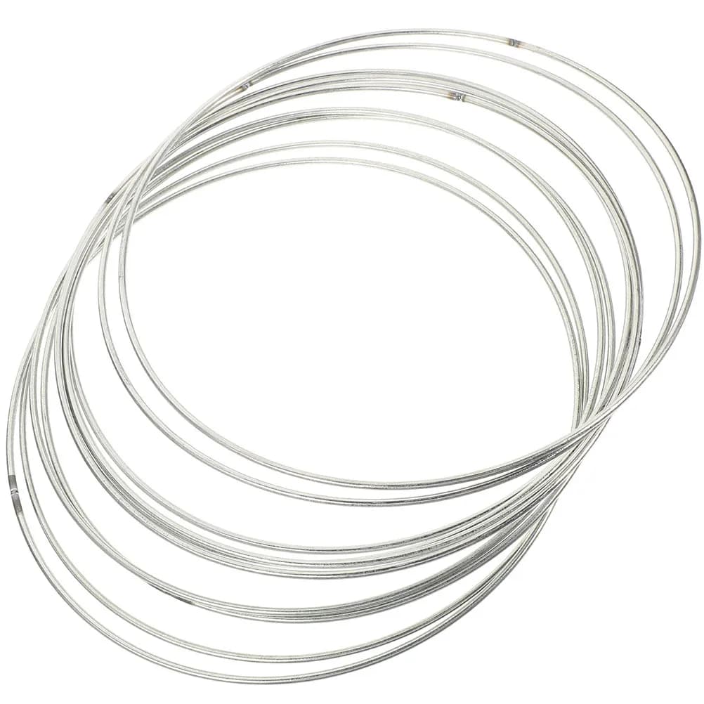 15Pcs Dream Catcher Materials Metal Hoops Silver Color Smooth Surface DIY Wreath Rings Floral Macrame Craft Supplies