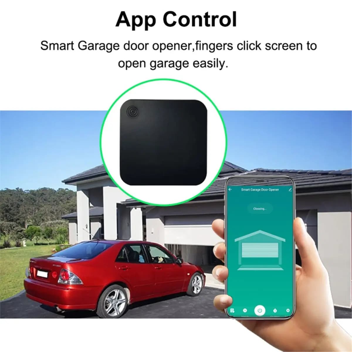 ABIU Tuya Smart Garage Door Opener Wifi Switch APP Control Audio Password Control Real Time Monitor for Alexa Siri Smart Life
