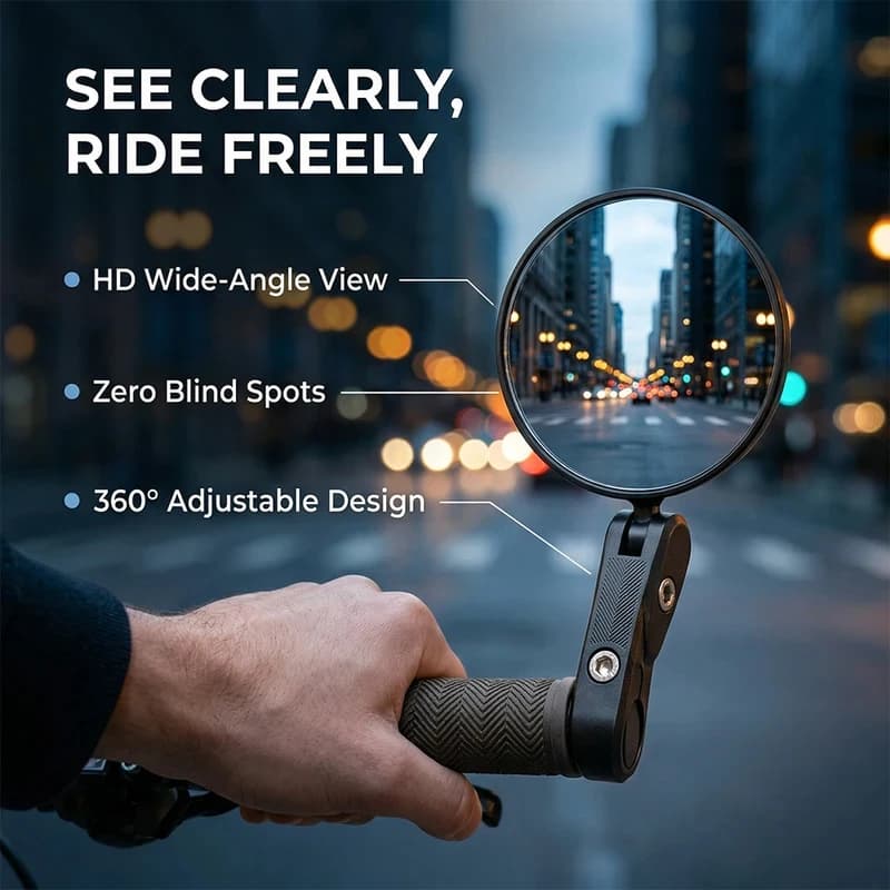 Specchio convesso grandangolare universale da 1-6 pezzi per biciclette elettriche, specchietti retrovisori per biciclette, mountain bike e moto