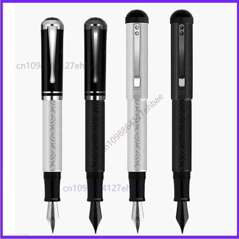 For MAJOHN P138 Retro Fountain Pen Advanced Metal Rod No.6 EF/F 0.5mm Nib Ink Pen Luxury Classical Plated Writing Gfit