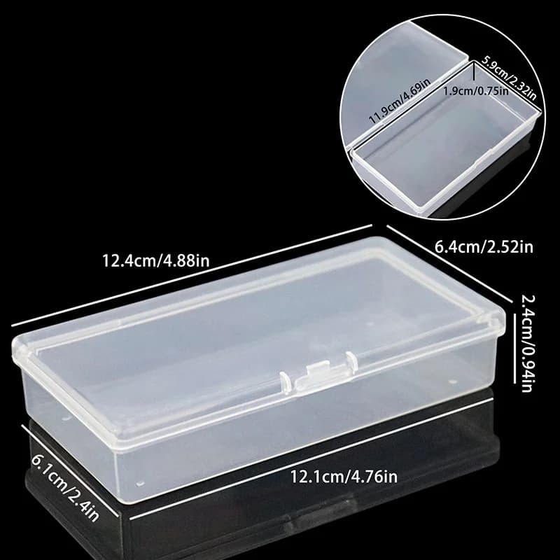 Mini 10 Piece Rectangular Plastic Storage Boxes Transparent Containers for Packing Robust and Dust Jewelry for Organization