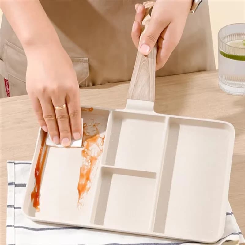 KYCOR-Padella anti-stick 4 holes for steaks, eggs, suitable for gas and induction kitchens, ideal for breakfast and meat