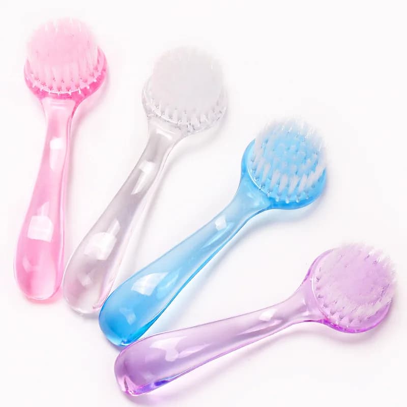 Spazzola per unghie delicata palmare testa rotonda arte gel UV polvere rimozione polvere pulita accessori per unghie manicure pedicure strumento colore casuale