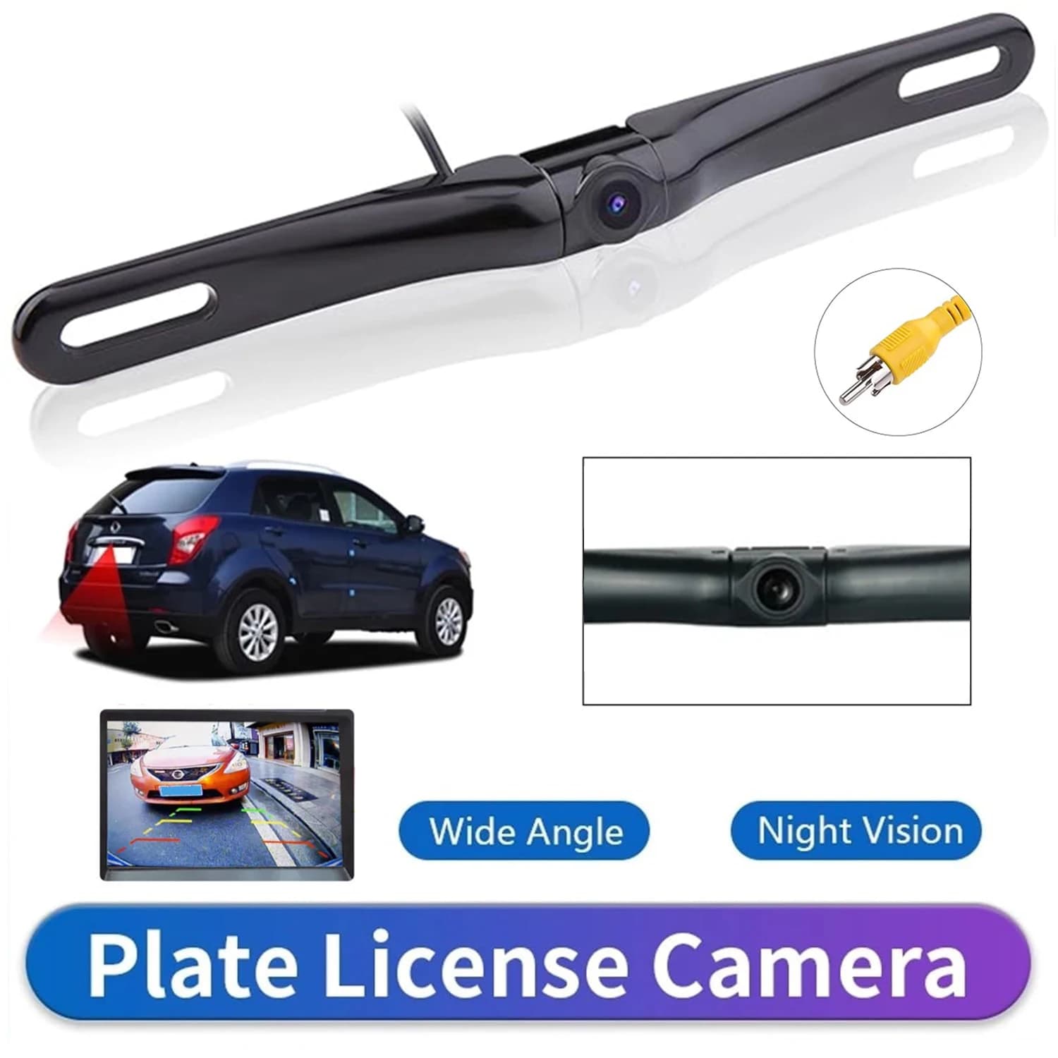 Metal Backup Camera for Cars, Camera for Reverse Plate for Reverse Universal Night Vision for Motor Truck Motor Vehicle SUV RV