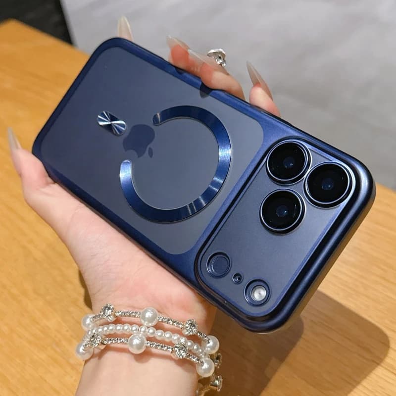Custodia per telefono trasparente opaca di lusso per Magsafe IPhone 17 Air 16 15 Pro Max Plus 17Air 17Pro Cover posteriore con paraurti magnetico