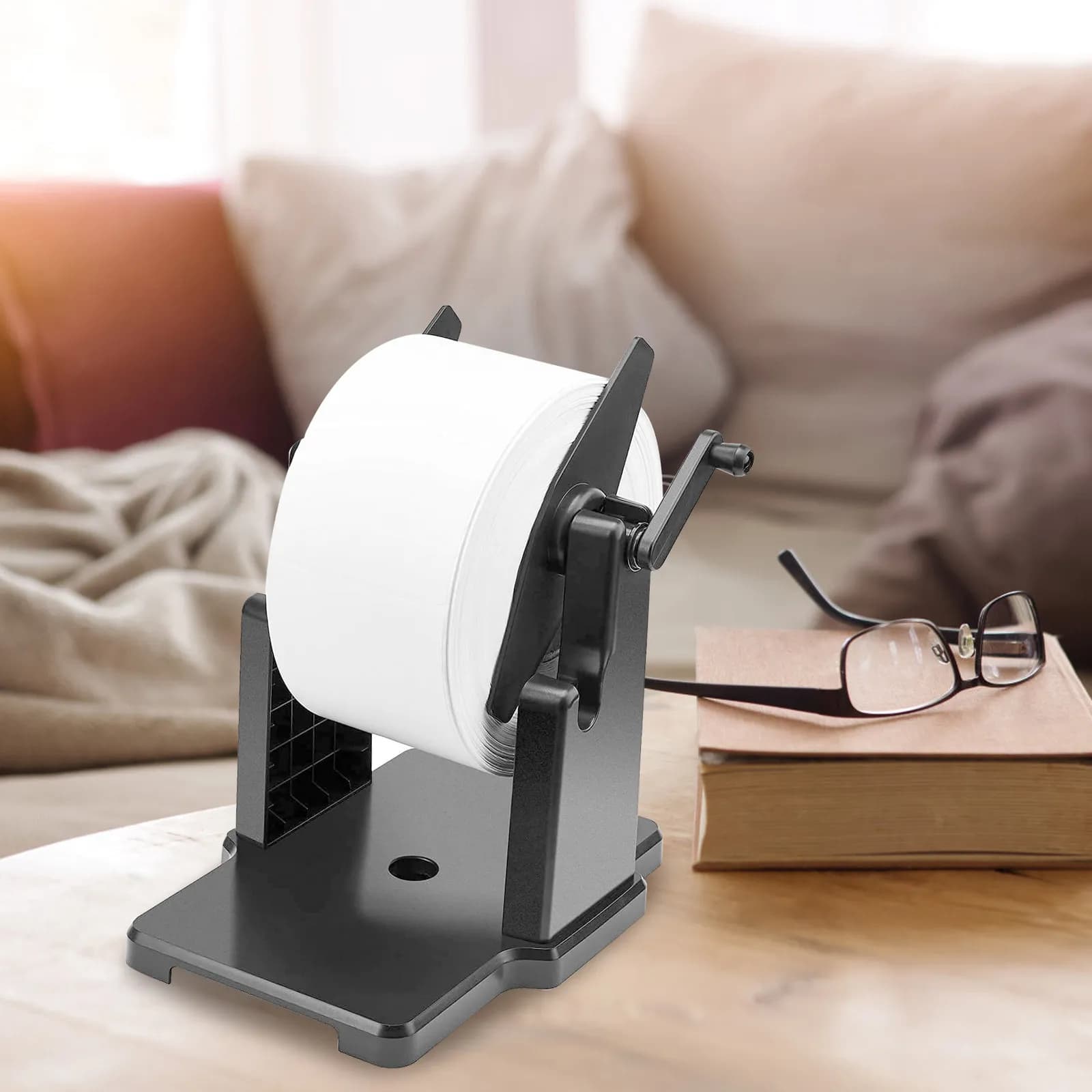 1 set di supporti manuali per etichette, supporto esterno per rotoli di carta, supporto leggero e portatile per la conservazione delle etichette, per accessori per stampanti