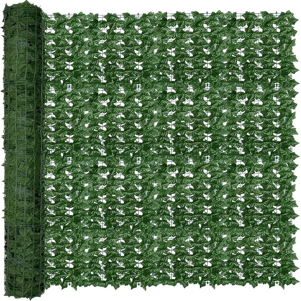 Artificial Fence Privacy Screen 6FT x 50FT UVAnti Faux Greenery Backdrop Ivy Chain Link Shades Panels for Patio, Balcony, Garde