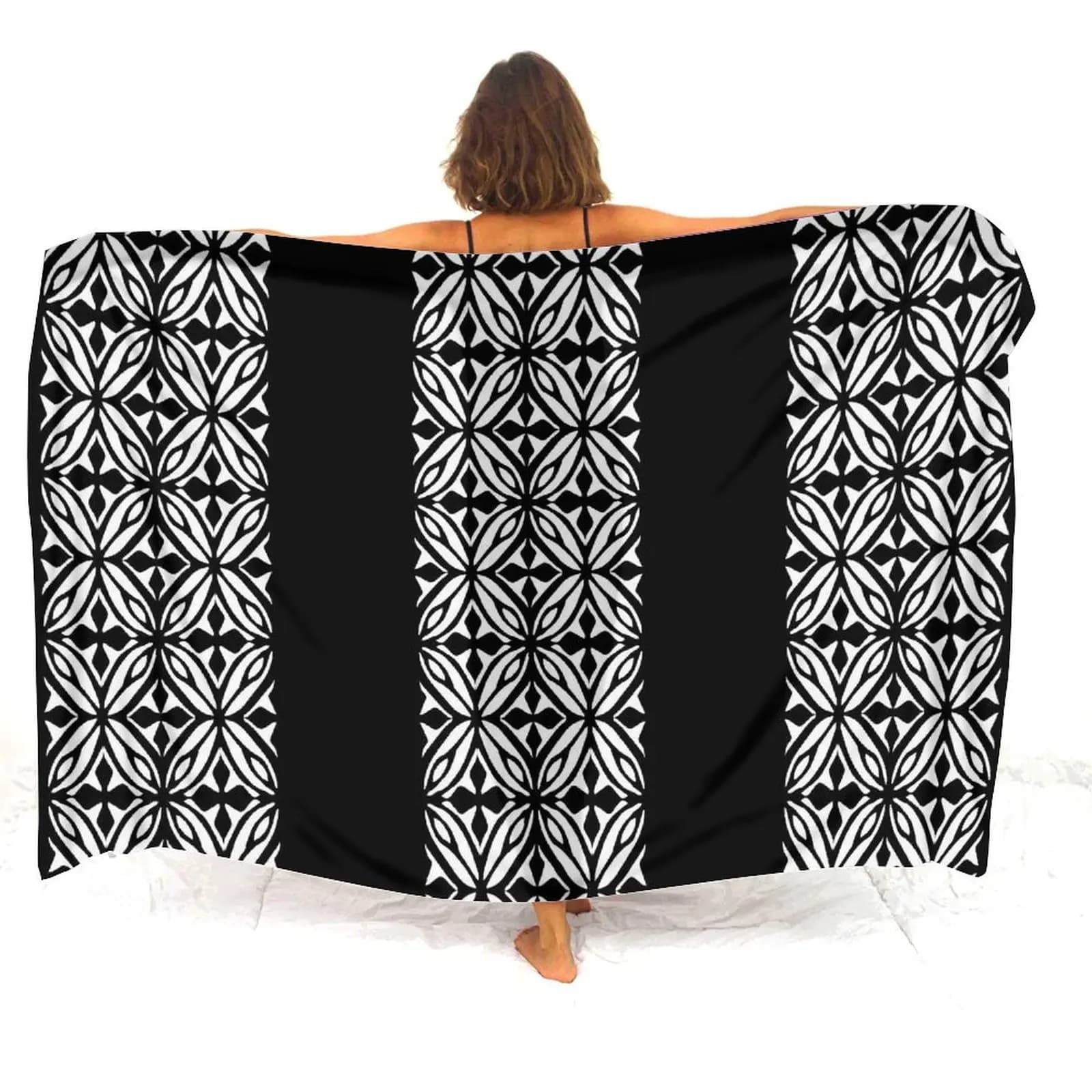 Women's Sarong Polynesian Women's Shirts with Floral Pattern Sarong Women's Scarves Customizable Windproof Coats