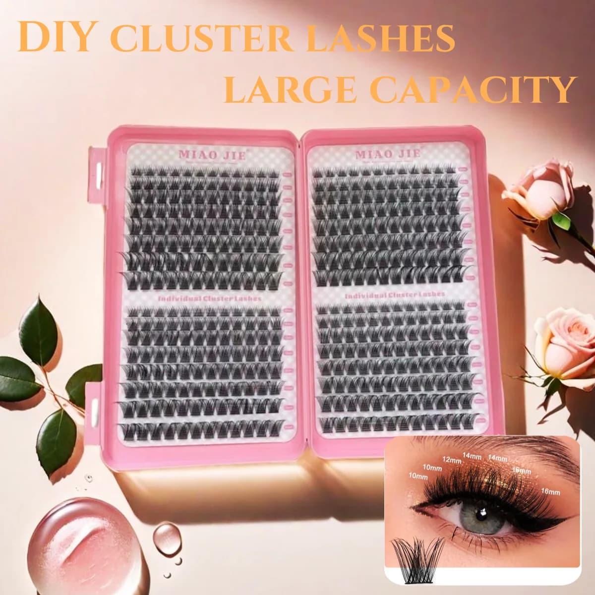 MIAOJIE Individual Eyelash Book Cluster Extensions Fake Eyelashes Make from you at home Cluster Eyelash Extensions Makeup