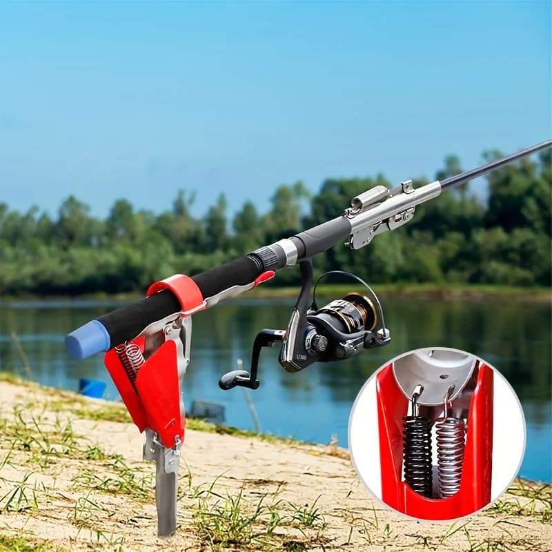 1Pcs Automatic Double Single Spring Angle Fishing Pole Holder Foldable Anti-Rust Steel Sea Rod Bracket Fishing Tackle Dropship
