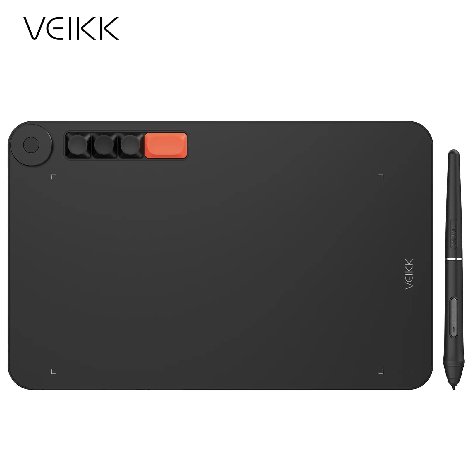 Tavoletta grafica VEIKK Voila L Tavoletta grafica da 10x6 pollici con 4 tastiere fai-da-te Pen Tablet Supporto Android Windows MacOS