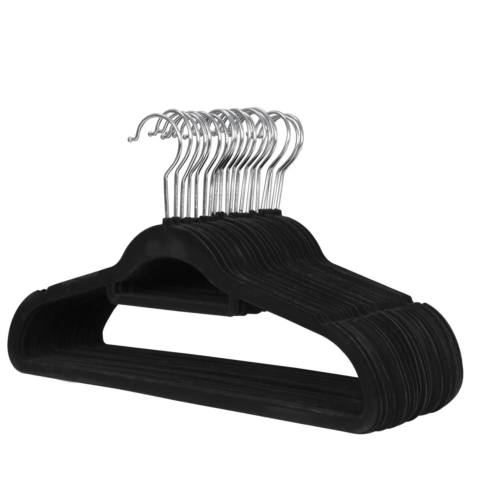 100 Pezzi Appendiabiti in Velluto Premium Robusti Girevoli per Vestiti/Camicie/Pantaloni