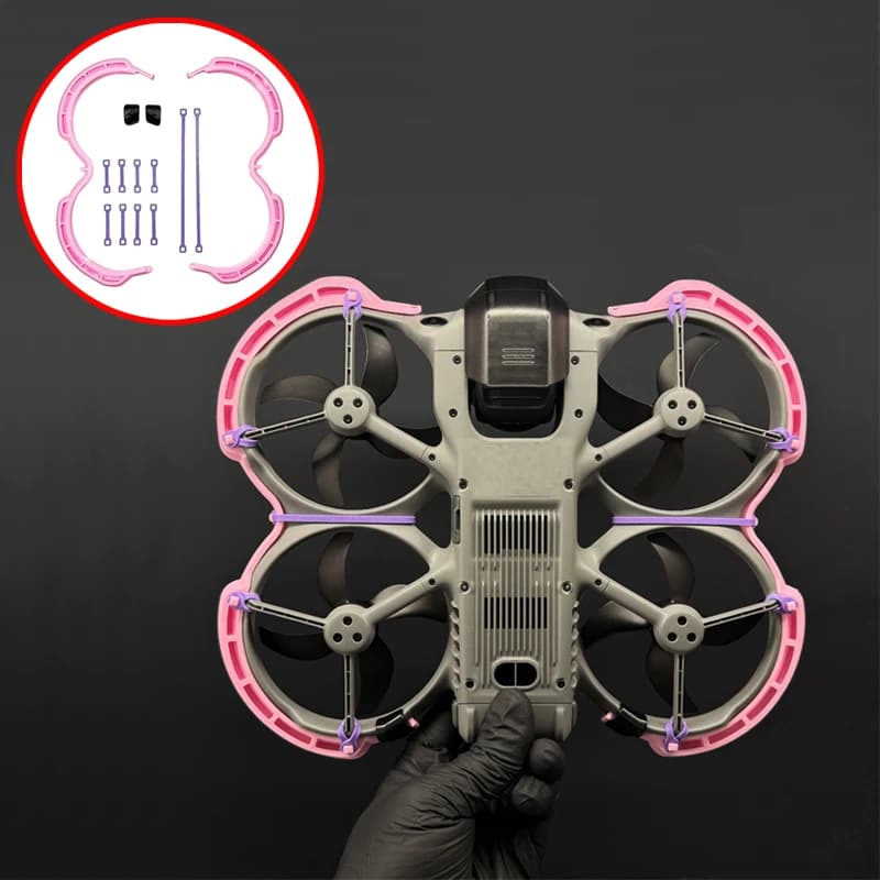 Set di Protezioni per Eliche, Anello Paraurti, Striscia Protettiva, Custodia Protettiva Stampata in 3D in TPU, Kit Anti-Collisione per Drone RC FPV DJI Avata 360