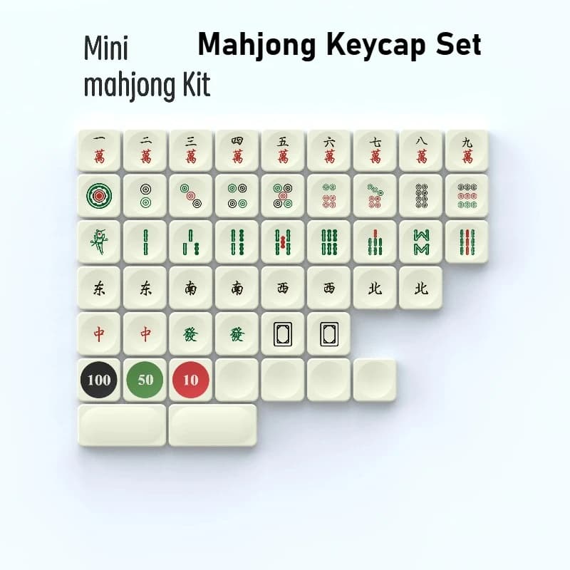 Set di copritasti a tema LCK Mahjong PBT a basso profilo R3 Copritasti a sublimazione per accessori per tastiera meccanica con interruttore a croce regalo