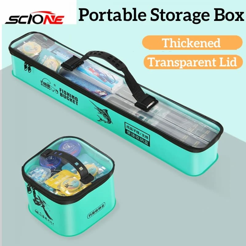 Multifunctional Waterproof Fishing Tool Box EVA Fishing Main Sub Line Float Storage Camping Fishing Equipment Kit Accessories