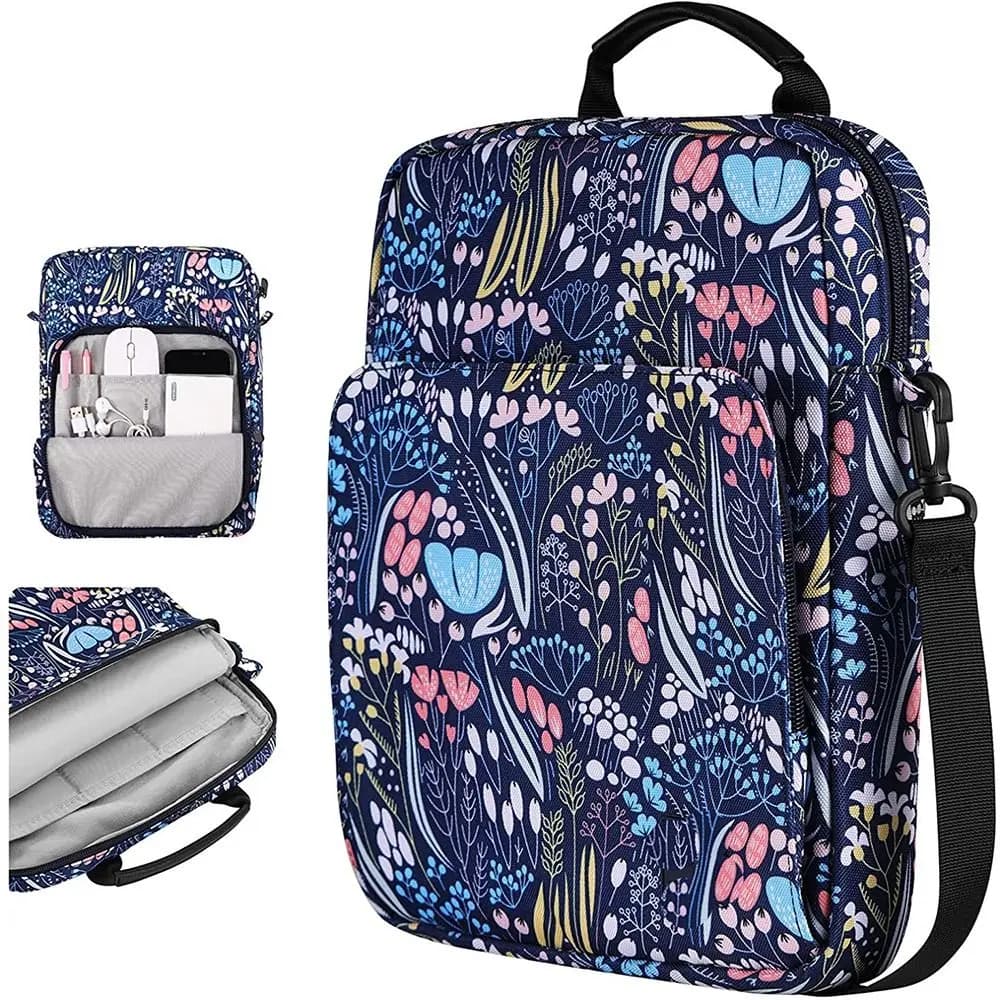 Custodia per tablet da 9/11/13,3 pollici con tracolla a scomparsa, borsa a tracolla resistente all'usura, custodia protettiva universale antiurto