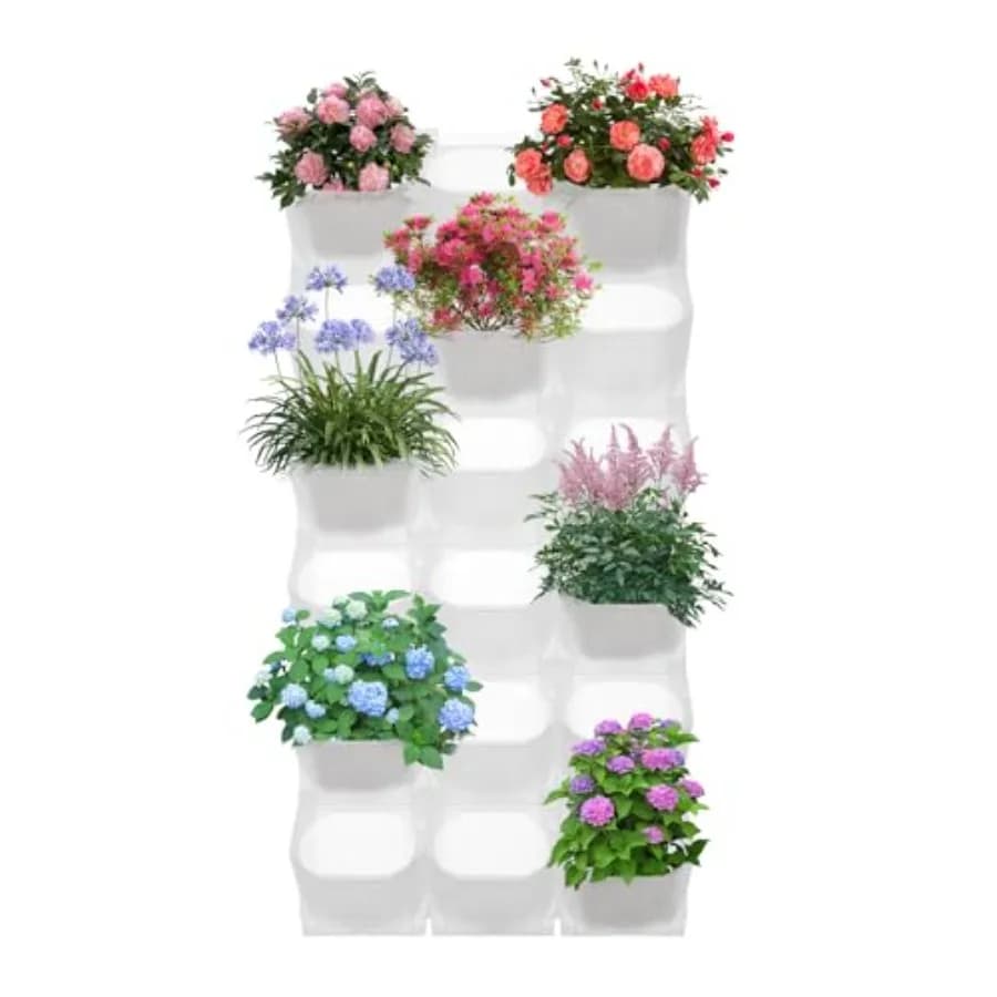 Auto-irrigating Wall Planter with 36 Vases, Vertical Garden for Indoor Plants, Suspended Wall Planters for Flowers and Grasses