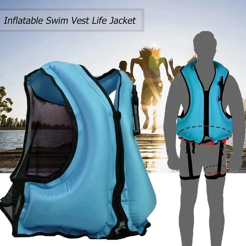 Adult Swimming Inflatable Rescue Jacket Snorkeling Rescue Snorkeling Floating Swimming Surf Water Sports Safety Life Jackets