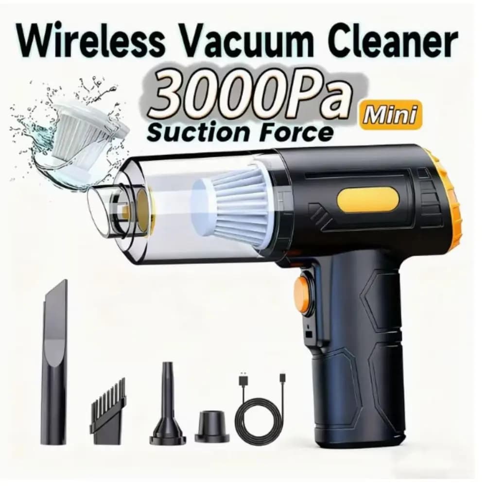 Powerful Suction Wireless Vacuum Cleaner Wet & Dry TYPE-C Fast Charge Mini Vacuum Cleaner Lightweight Durable Construction