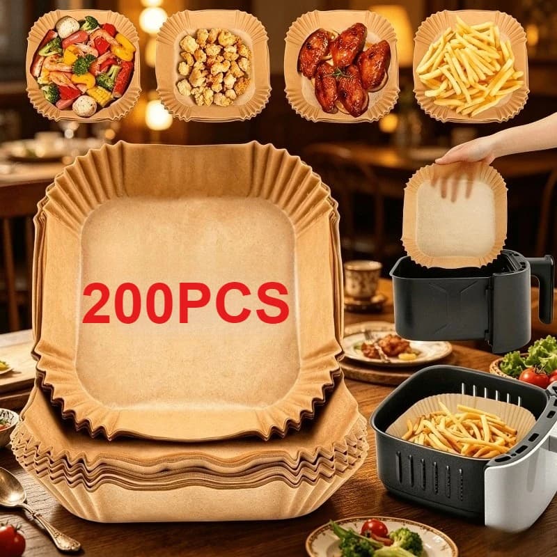 Baking oil paper, specialized oven paper, suitable for air fryers | rectangular non stick, oil proof, high temperature resistant