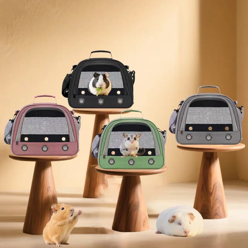 Portable pet carrier for outings comfortable and breathable small pet bag for hamsters and rabbits multi-purpose pet accessory
