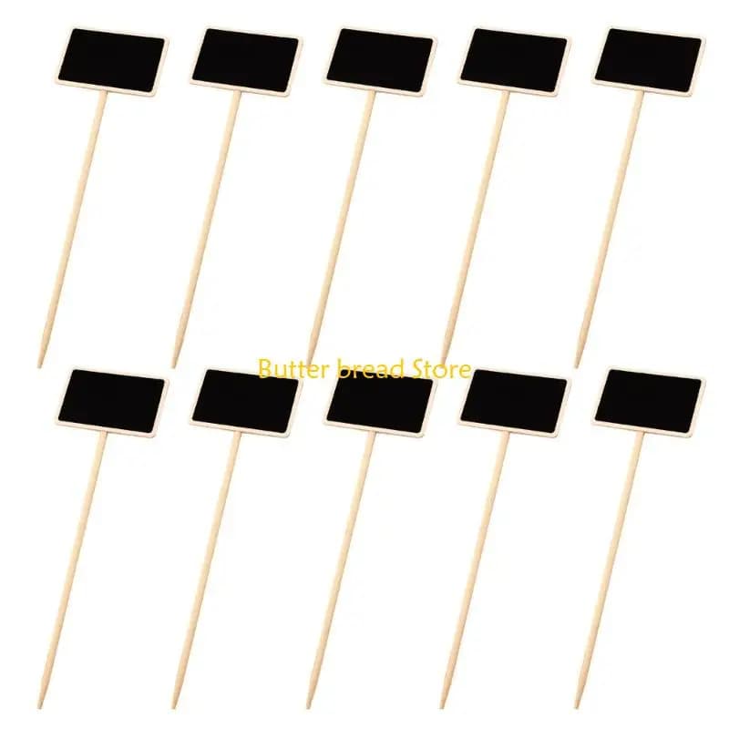 W89C 10 pezzi Segno pianta in legno Etichetta Gardening Etichetta Garden Stakes Segno giardinaggio Pianta per del fiore
