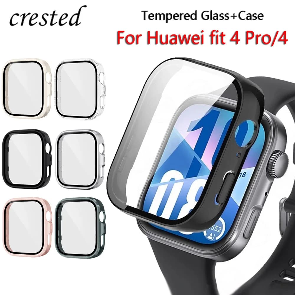 Tempered glass + case for Huawei Watch Fit 4 Pro Accessories Full bumper frame protective shell for Huawei Watch Fit 4 Cover