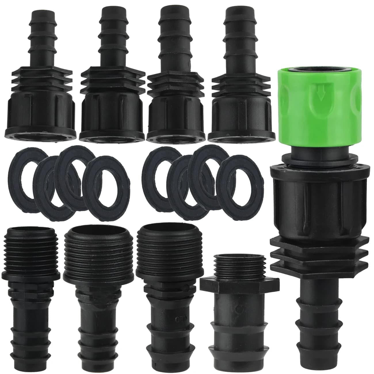 Sprycle Garden Female 3/4" Quick Connector Drop irrigation system for Barb 16 20 25mm Flexible pipe adapter for PE with tap fitting 1/2 '' 3/4'''