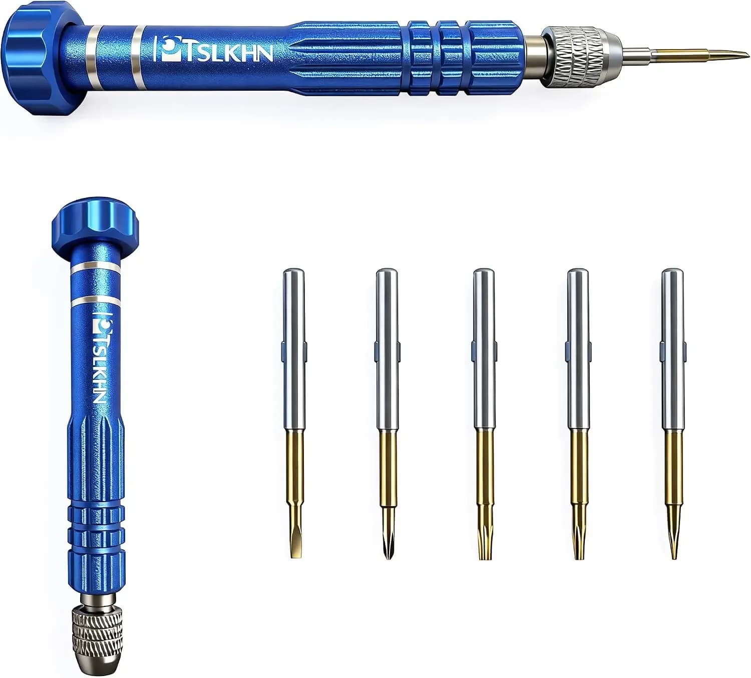5-in-1 Multifunctional Small Screwdriver, PTSLKHN S2 Steel Magnetic Screwdriver Kit for Eyeglass, Sunglasses, Electronics, Cellphone, Jewelry and More