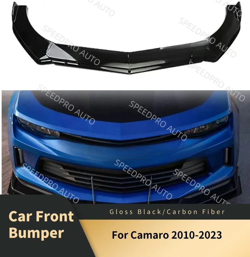 Auto bumper Front Lip For Camaro 2010-2023 Mento Inferior Diffuser Spoiler Splitter Body Kit Bumper Protection Lip Guard Black