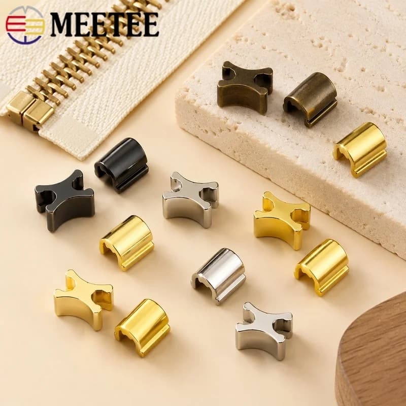 200Pcs 3# 5# 8# Metal Zipper Stopper U Stop End Lock Buckle for Bag Handbag Garment Tailor Clothes Repair DIY Accessories Kit