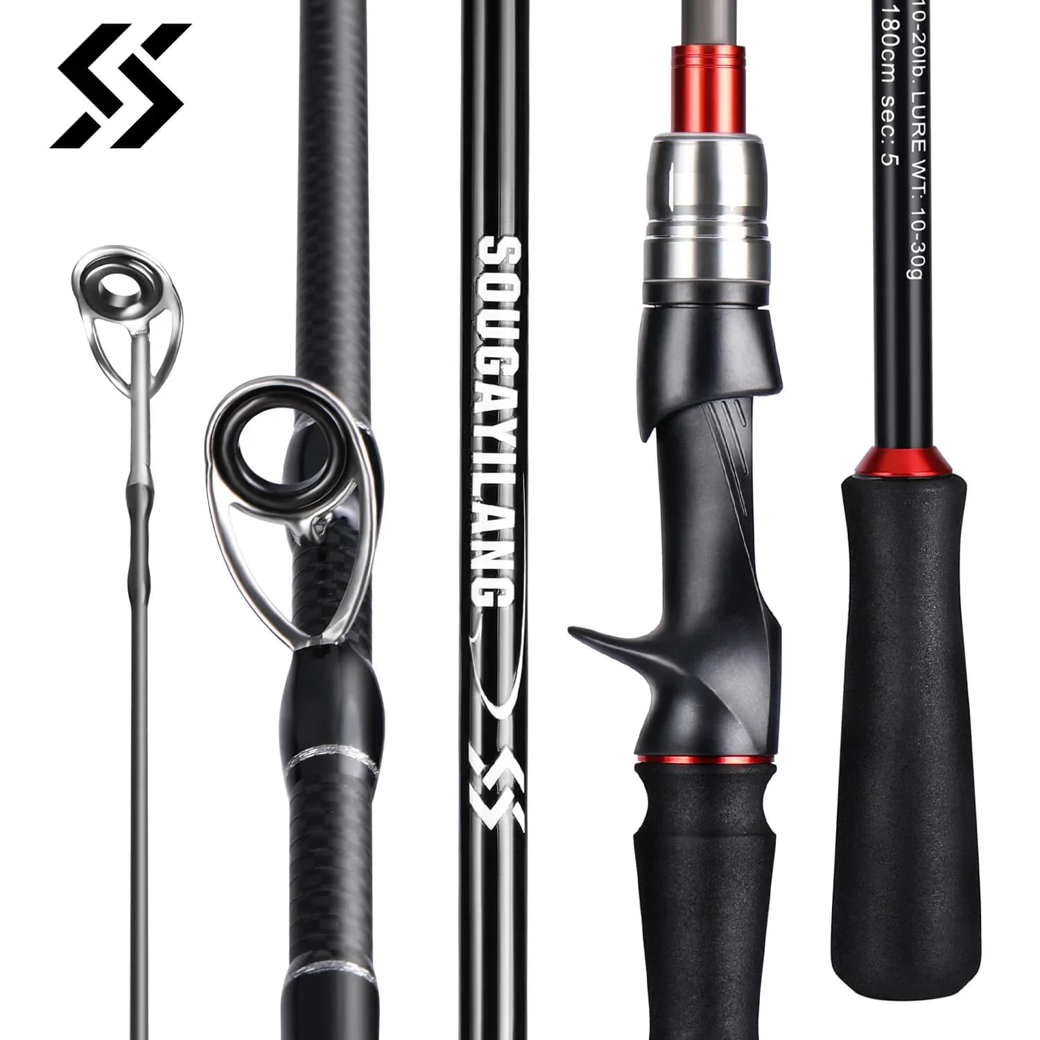 Sougayilang Lure canna da Pesca 1.8m 2.1m Spinning Bait Casting Rod fibra di carbonio EVA maniglia canna da Pesca per Pesca
